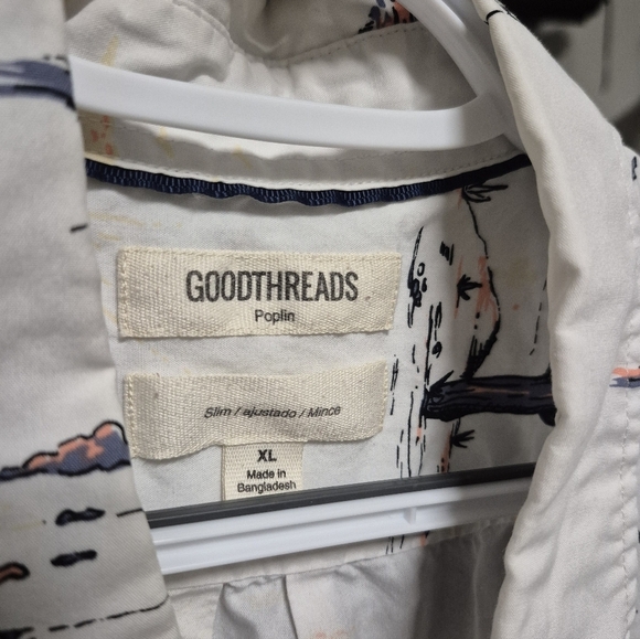 Goodthreads White Desert Print Men's Shirt - Picture 2 of 3